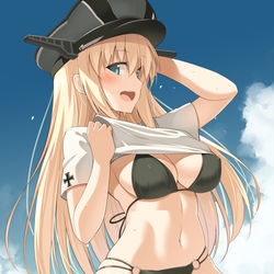 This is a pixiv picture whose title is 水着ビスマルク2021.