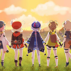 This is a pixiv picture whose title is friends forever.