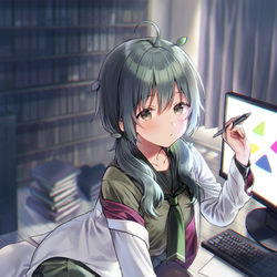 This is a pixiv picture whose title is イラストレーターの日常.