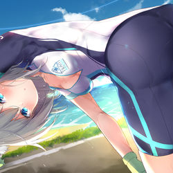 This is a pixiv picture whose title is ライディングシロコ.