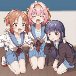 This is a pixiv picture whose title is 涼宮ハルヒの憂鬱コラボネタまとめ.