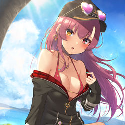 This is a pixiv picture whose title is 船長の新衣装.