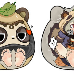 This is a pixiv picture whose title is 不倒貉貉.