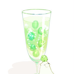 This is a pixiv picture whose title is マスカットシャンパンゼリー.
