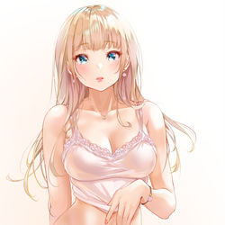 This is a pixiv picture whose title is サテンのキャミソール.