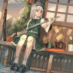 This is a pixiv picture whose title is 魂魄妖夢.