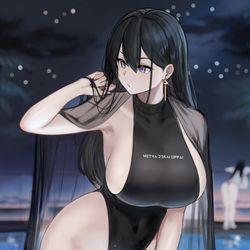 This is a pixiv picture whose title is 🖤.
