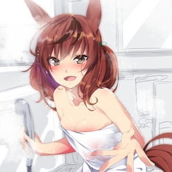 This is a pixiv picture whose title is 温泉旅行は当たらなかったね....