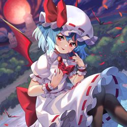 This is a pixiv picture whose title is 紅い吸血鬼.