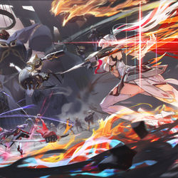 This is a pixiv picture whose title is 千众乌合，一炬焚尽.