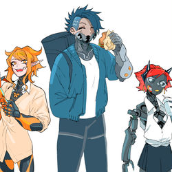 This is a pixiv picture whose title is サイバネJK.