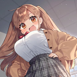 This is a pixiv picture whose title is 「ここならあたしの方が背高いもんねーっ！」.