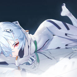 This is a pixiv picture whose title is Rei Ayanami.