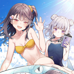 This is a pixiv picture whose title is シャークアタック！《海水浴編》.