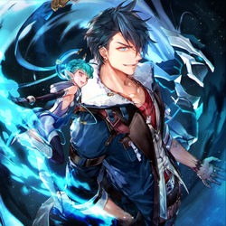 This is a pixiv picture whose title is 💫.