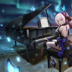 This is a pixiv picture whose title is 星海蝶梦.