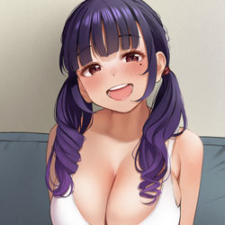 This is a pixiv picture whose title is いとこのお姉ちゃん（妹）「触ってみる？」.