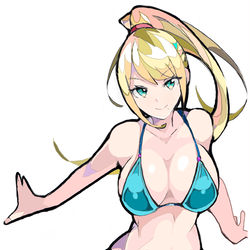 This is a pixiv picture whose title is 水着のサムスさん.