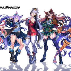This is a pixiv picture whose title is 筋肉ウマ娘シリーズ１～５まとめ.