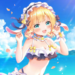 This is a pixiv picture whose title is 水着シャロちゃん！.