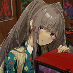 This is a pixiv picture whose title is 📺.