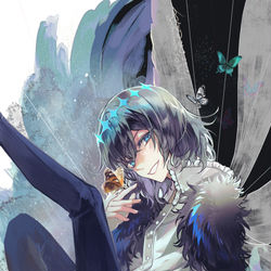 This is a pixiv picture whose title is 奈落の虫.