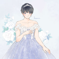 This is a pixiv picture whose title is ドレスの男の子✨.