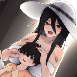 This is a pixiv picture whose title is 八尺様.