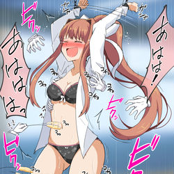 This is a pixiv picture whose title is モニカ(DDLC) くすぐり.
