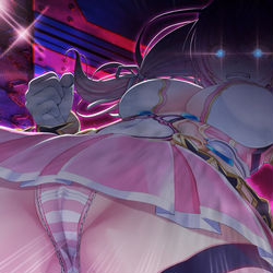 This is a pixiv picture whose title is 嫌な顔されながらおパンツ見せてもらいたい.