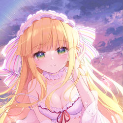 This is a pixiv picture whose title is 奈奈ちゃんと水着デート.
