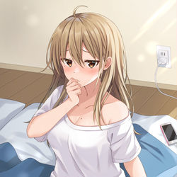 This is a pixiv picture whose title is 「私、そんなに寝相悪かった？」.