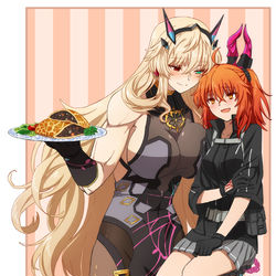 This is a pixiv picture whose title is バゲ子とぐだ子.