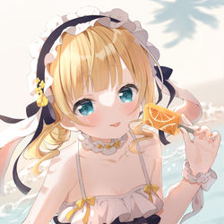 This is a pixiv picture whose title is 水着シャロちゃん.