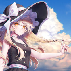 This is a pixiv picture whose title is 夏魔理沙.