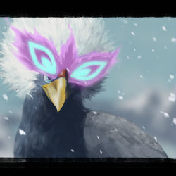 This is a pixiv picture whose title is ウォーグル(ヒスイのすがた).