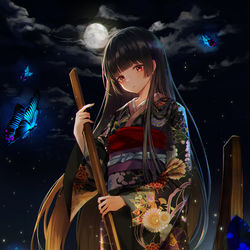 This is a pixiv picture whose title is 地獄少女.