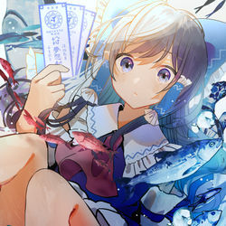 This is a pixiv picture whose title is 青霊夢.
