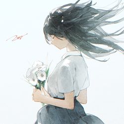This is a pixiv picture whose title is 白.