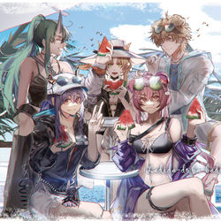 This is a pixiv picture whose title is 吃瓜.