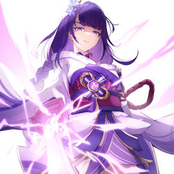 This is a pixiv picture whose title is 雷電将軍.