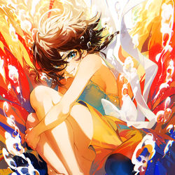 This is a pixiv picture whose title is SUNSET.