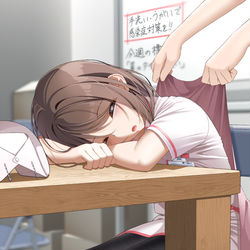 This is a pixiv picture whose title is 「お疲れ様」.
