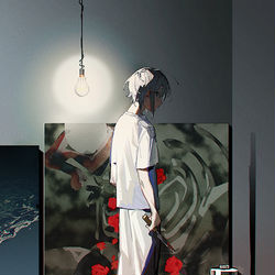 This is a pixiv picture whose title is キャンバス.