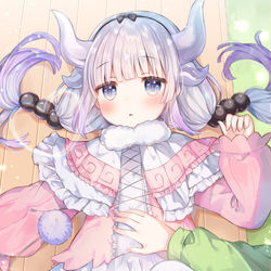 This is a pixiv picture whose title is お腹なでなでカンナ.