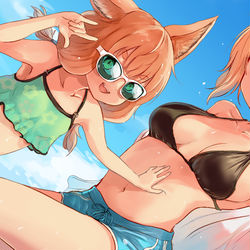 This is a pixiv picture whose title is 狐のお嫁ちゃん応援プロジェクトバナーイラスト２.