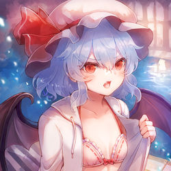 This is a pixiv picture whose title is 水着レミリア.