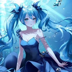 This is a pixiv picture whose title is 深海少女.