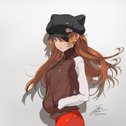 This is a pixiv picture whose title is アスカ ジャケット.