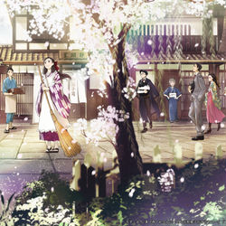 This is a pixiv picture whose title is 春くれなゐに〜思ひ出和菓子店を訪ねて〜.